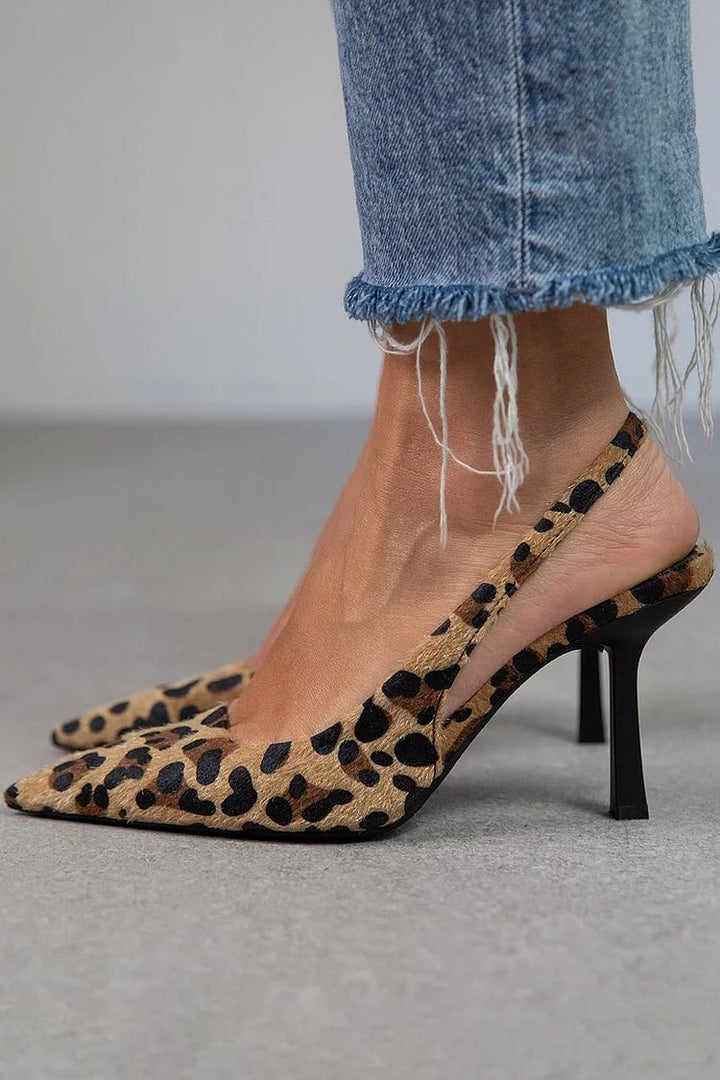 Maria | Leopard Slingback Heels