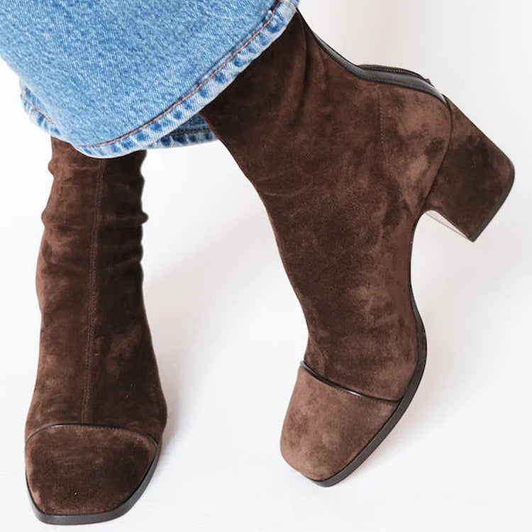 Victoria | Square toe heeled boots