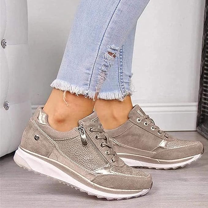 Claire™ | Zip-Up Comfort Sneakers