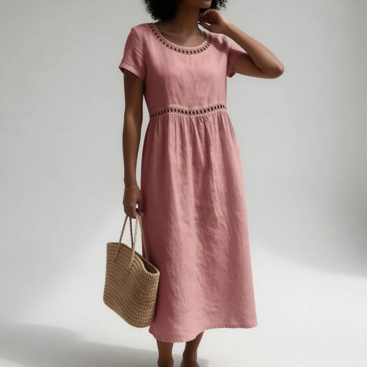 Rosalie — Embroidered Midi Dress