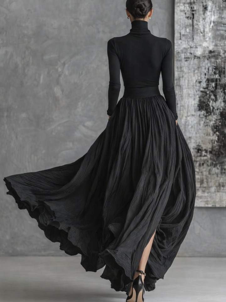 Sable | Pleated Skirt Maxi Dress